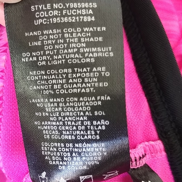 Zero x posur UPF 50+ Side Knot Tankini Swimsuit TOP ONLY Fuchsia Pink Size M - Picture 8 of 9